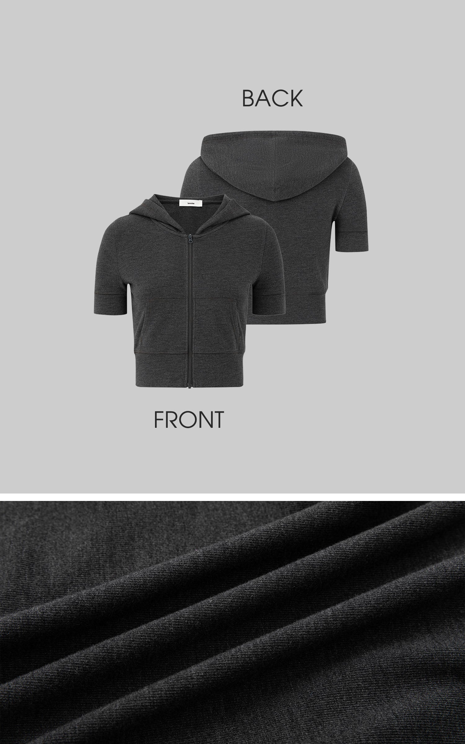 IAMXIAA Fitted Zip-Up Hoodie &amp; Low-Rise Flare Set