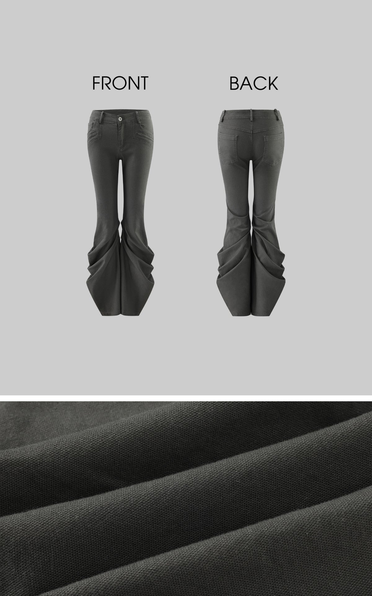 WARDEN EDGE Sculpted Draped Flare Pants
