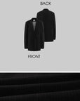 0122stepll Oversized Pinstripe Blazer & Wide-Leg Pants Set