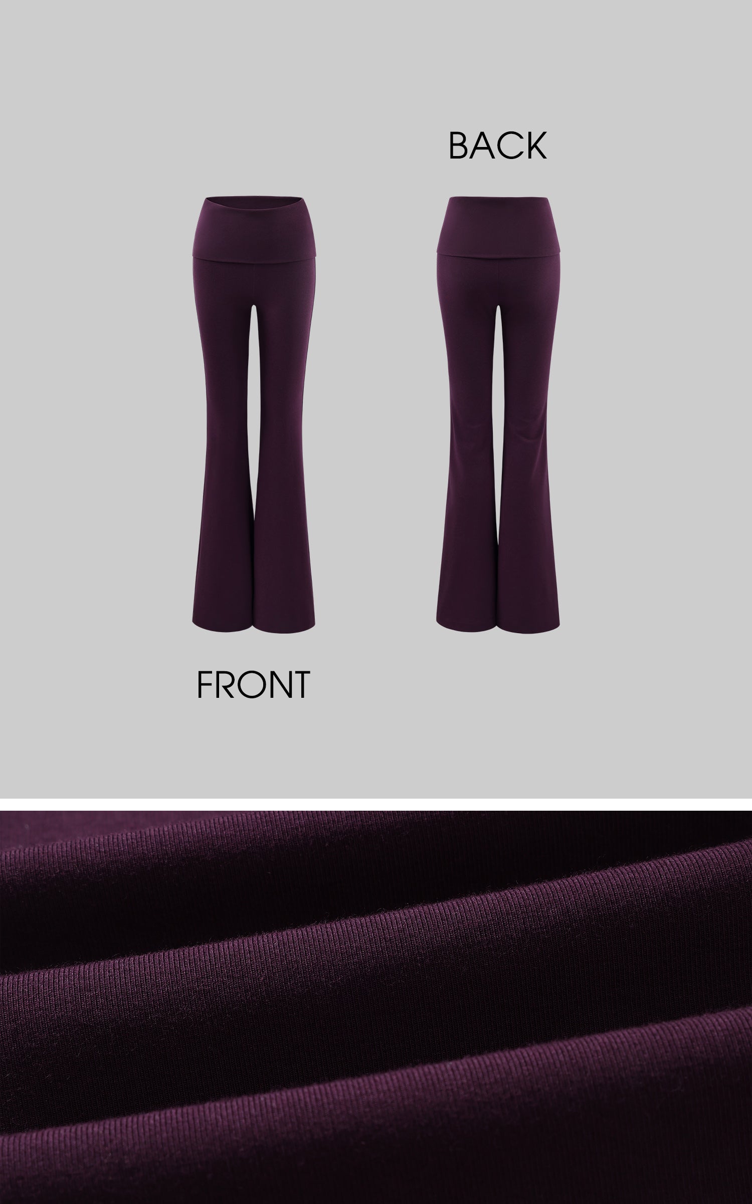 ROVENTE Ensemble T-shirt drapé dos nu en V profond et pantalon évasé