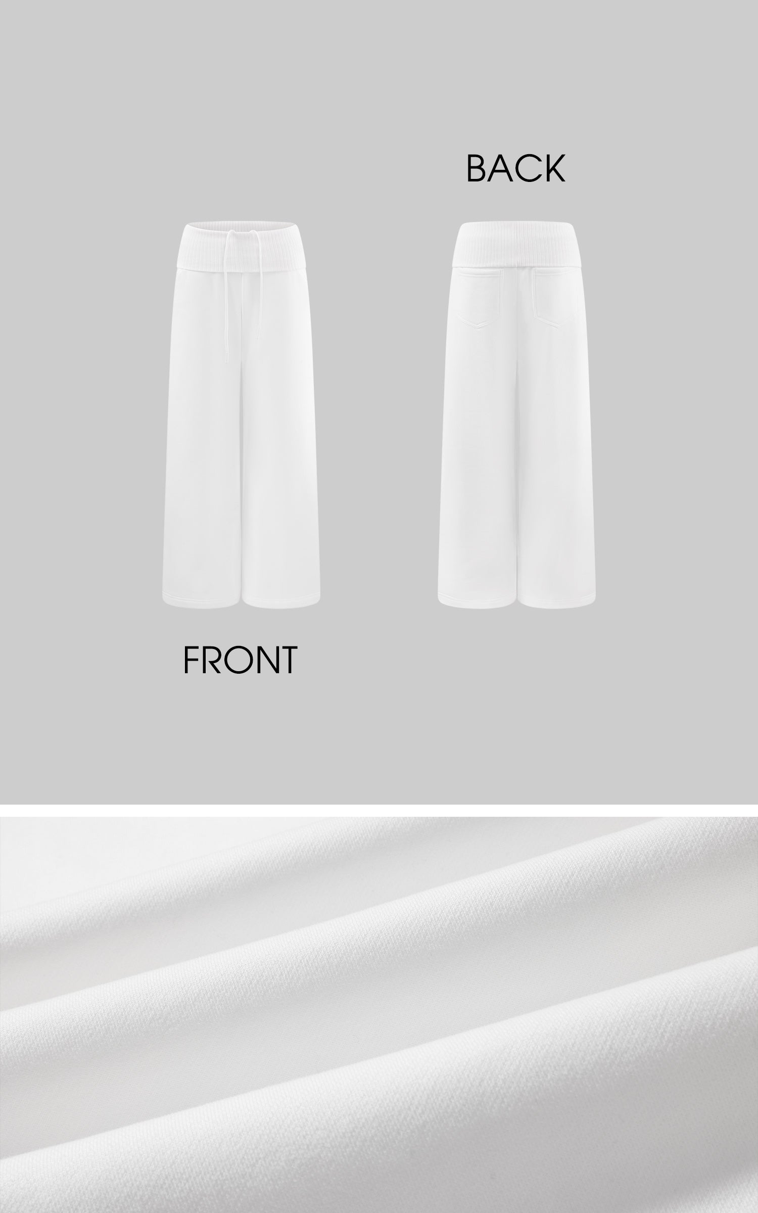 ROVENTE 하이 라이즈 와이드 레그 팬츠