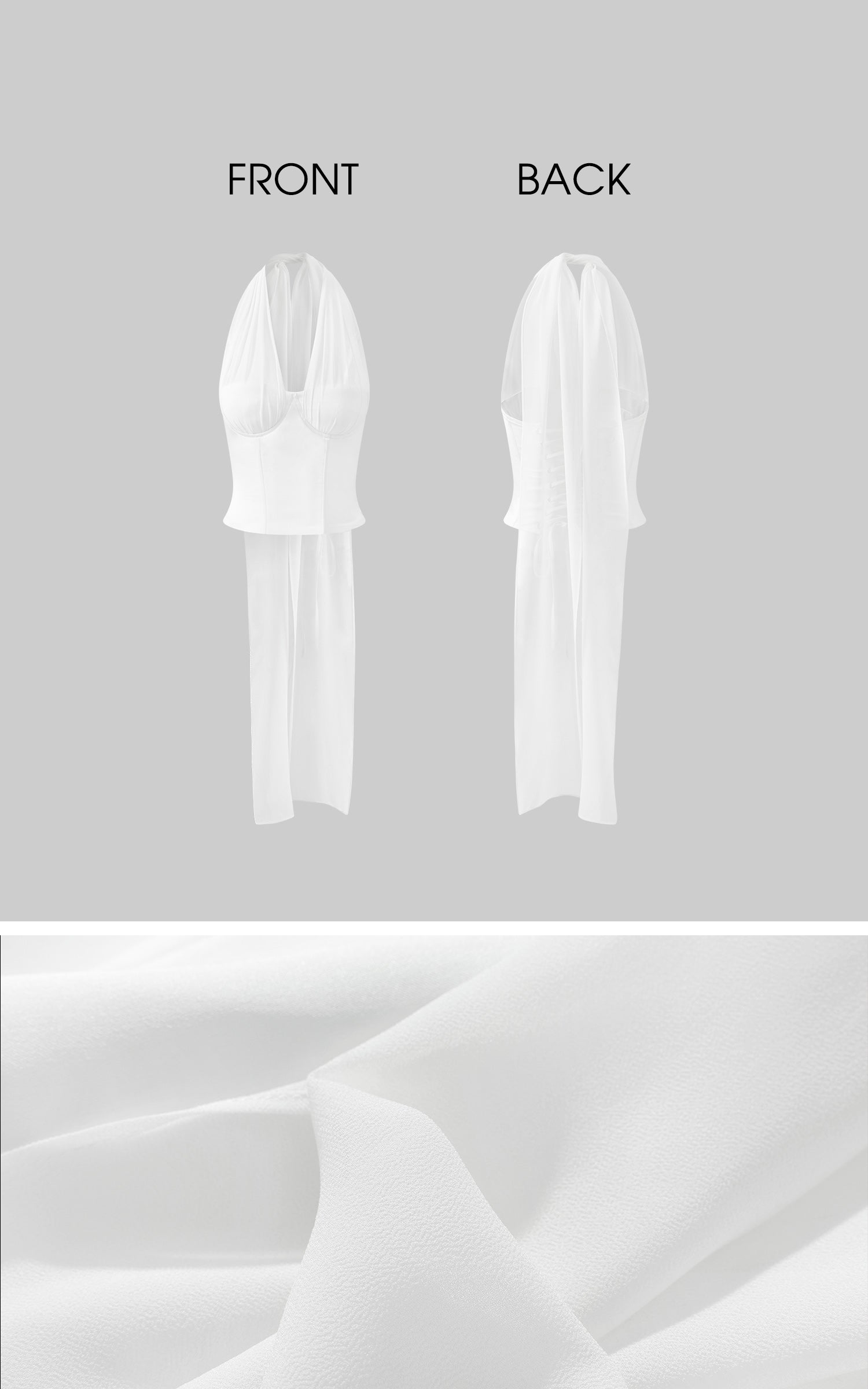 DreamyNerd Ruched Halter Top &amp; Draped Maxi Skirt Set - PINKPARKS