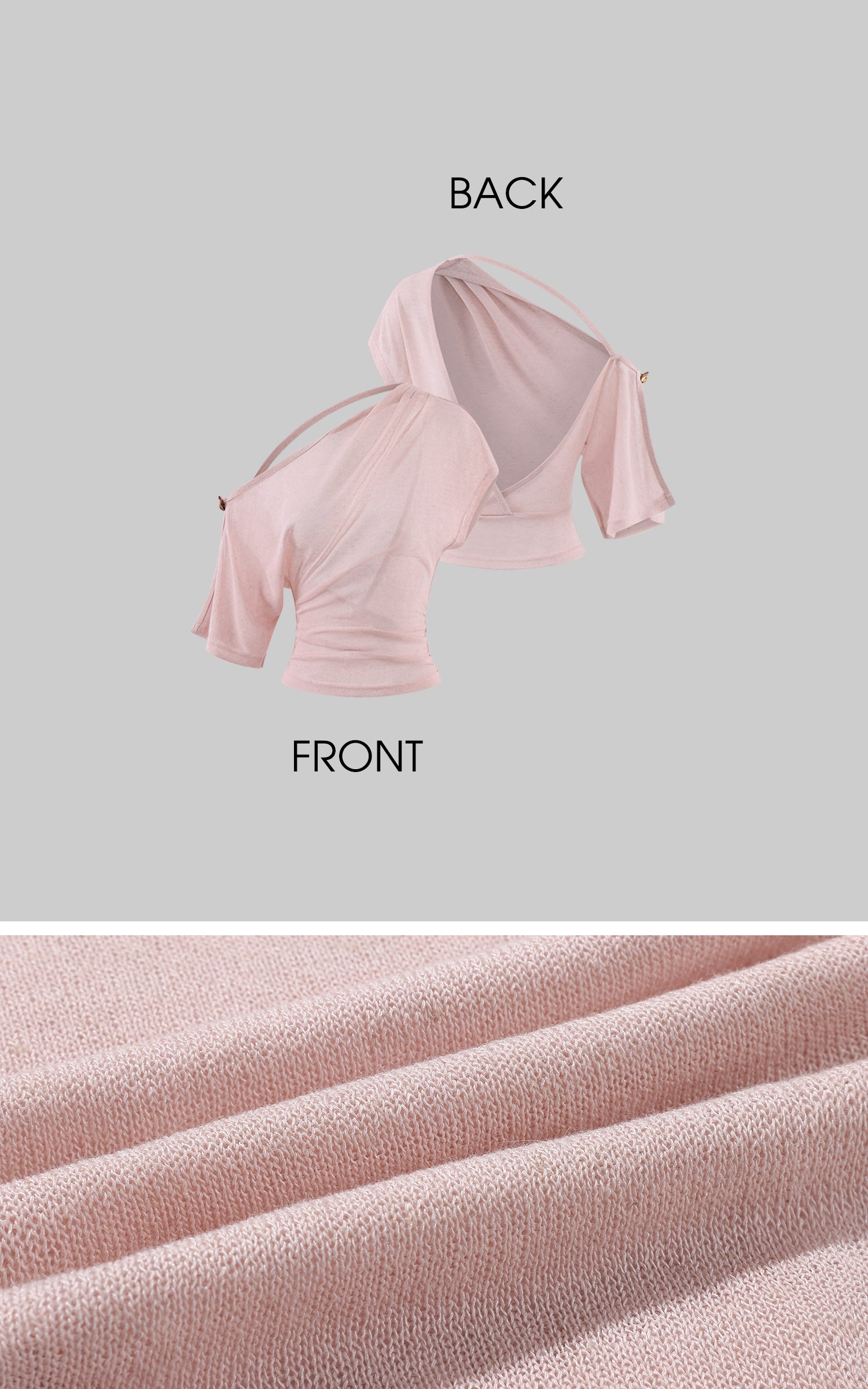 Hydrae Sheer Drape Backless Off-Shoulder Top