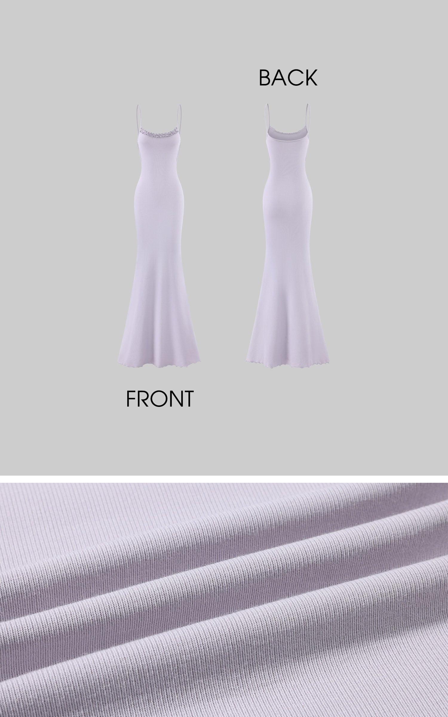 Hydrae Ruffle Trim Side-Cut Bodycon Maxi Dress