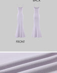 Hydrae Ruffle Trim Side-Cut Bodycon Maxi Dress