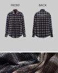 WARDEN EDGE Contrast Plaid Oversized Shirt