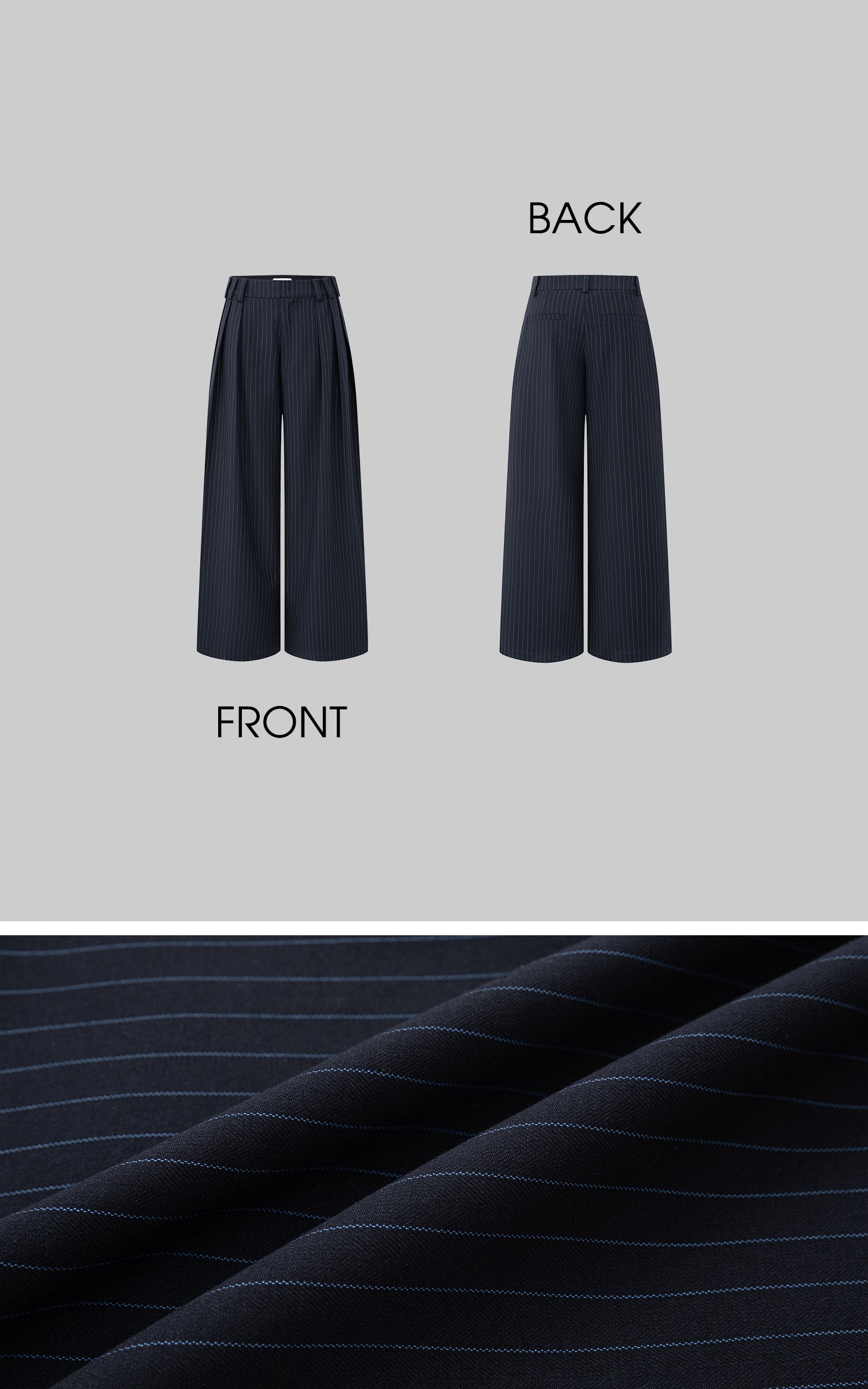 IAMXIAA Pinstripe Oversized Wide-Leg Trousers