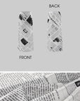 0122stepll Newspaper Print Low-Rise Maxi Skirt