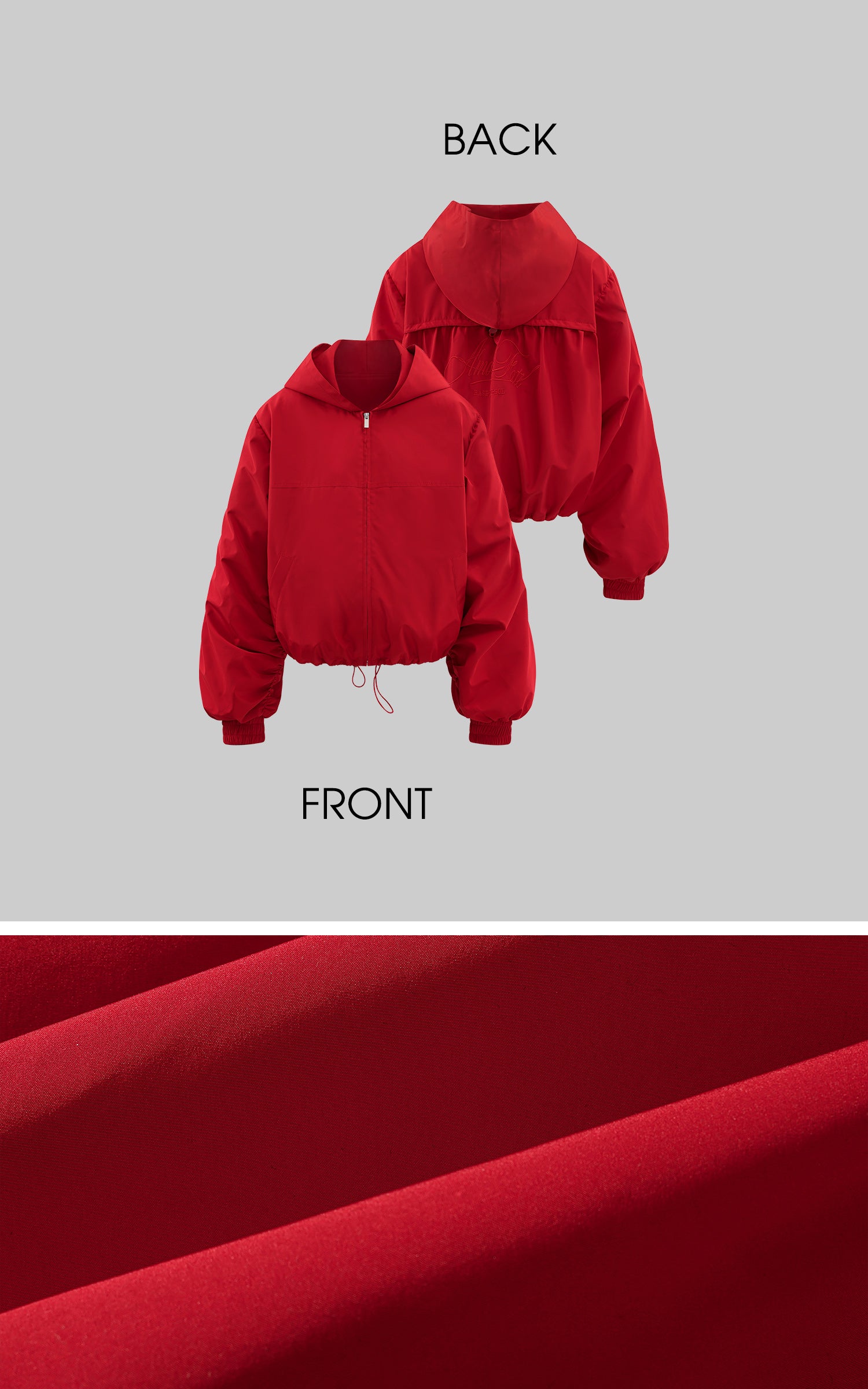 Rase le sol Oversized Hooded Jacket and Wide-Leg Pants Set