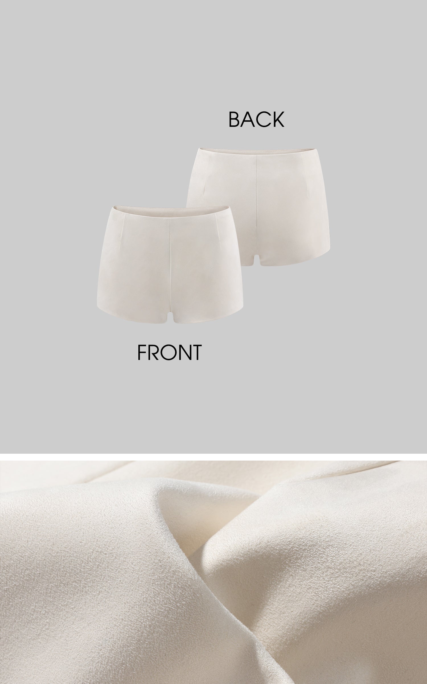 Rase le sol 스터드 더블 버클 허리 랩 반바지 세트