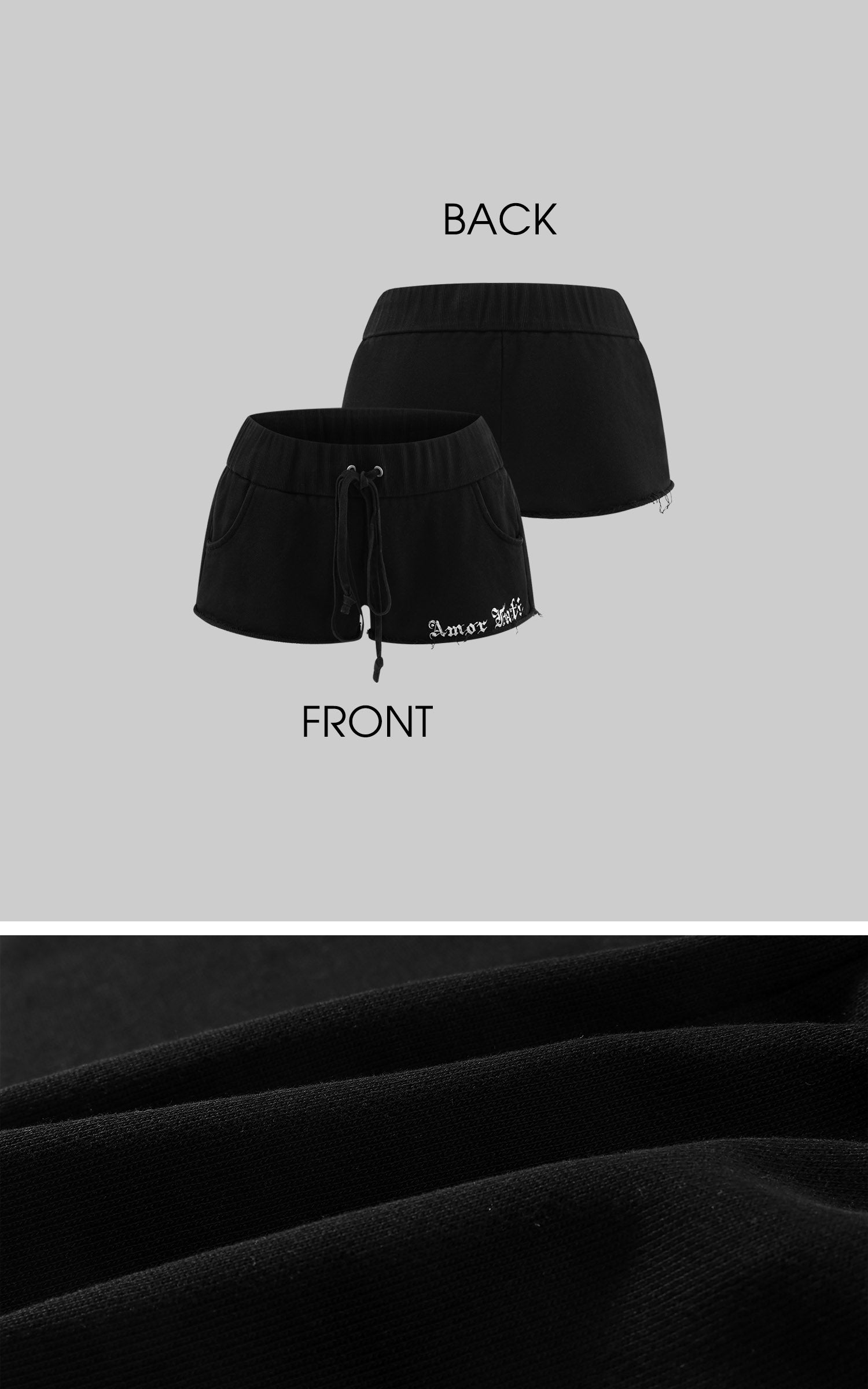 Rase le sol Raw Hem Low-Rise Lounge Shorts