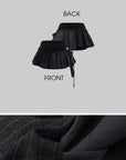 WARDEN EDGE Deconstructed Pleated Mini Skirt Belt