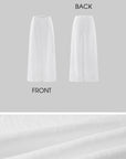 0122stepll Relaxed Linen Suit Set Blazer Pants & Wrap Skirt Overlay