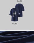 Rase le sol Gothic Number Appliqué Washed Oversized T-Shirt
