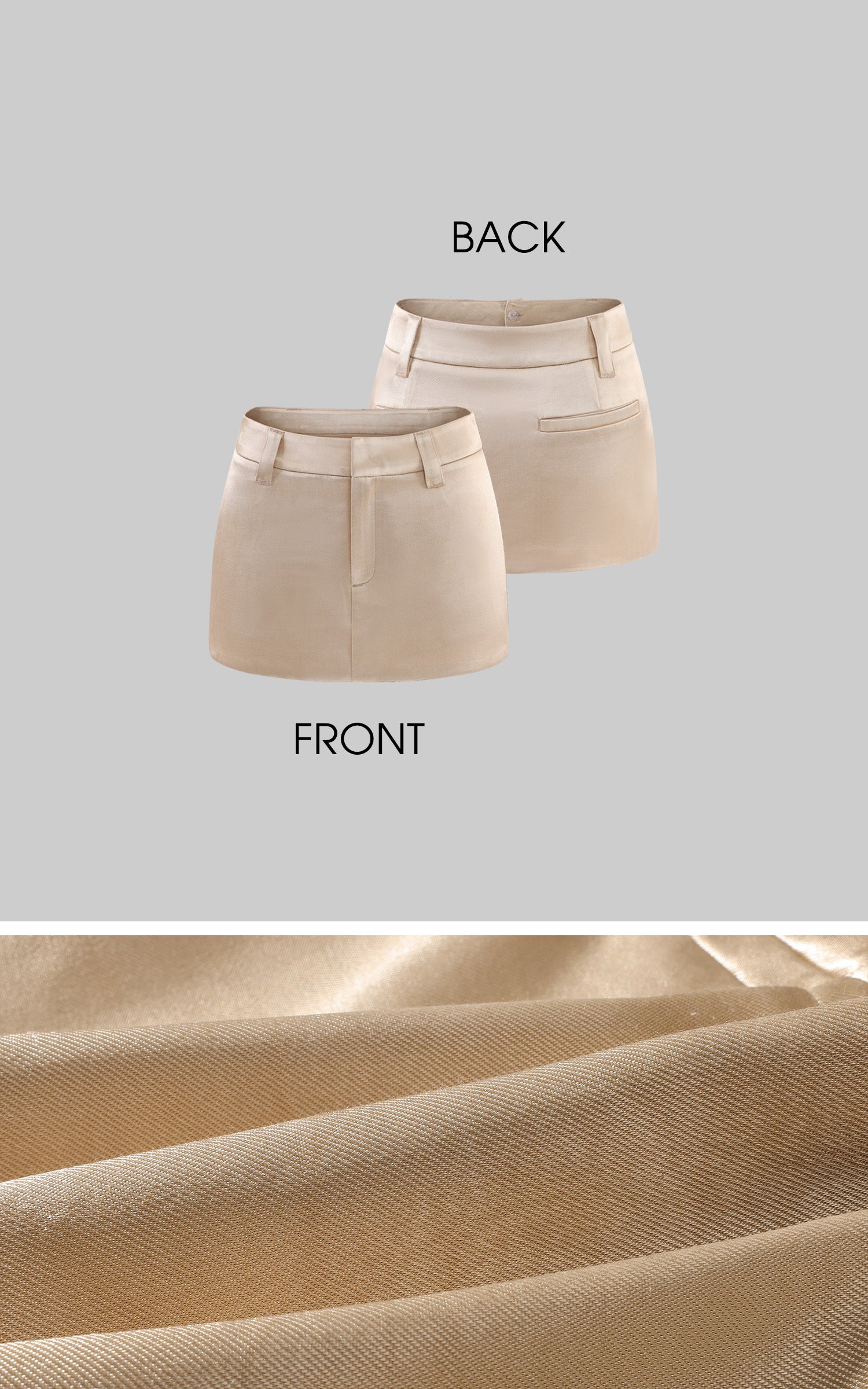 ROVENTE Ensemble haut dos nu transparent à sequins &amp; jupe mini en satin