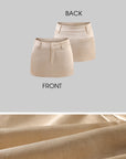 ROVENTE Ensemble haut dos nu transparent à sequins & jupe mini en satin