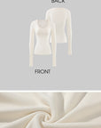 Rase le sol Essential Long Sleeve Scoop Neck T-Shirt