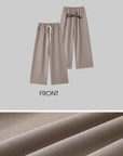 IAMXIAA Strapless Tube Top and Wide Leg Sweatpants Set Casual Streetwear Two Piece Outfit