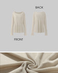 Rase le sol Fluid Knit Long Sleeve Top - PINKPARKS