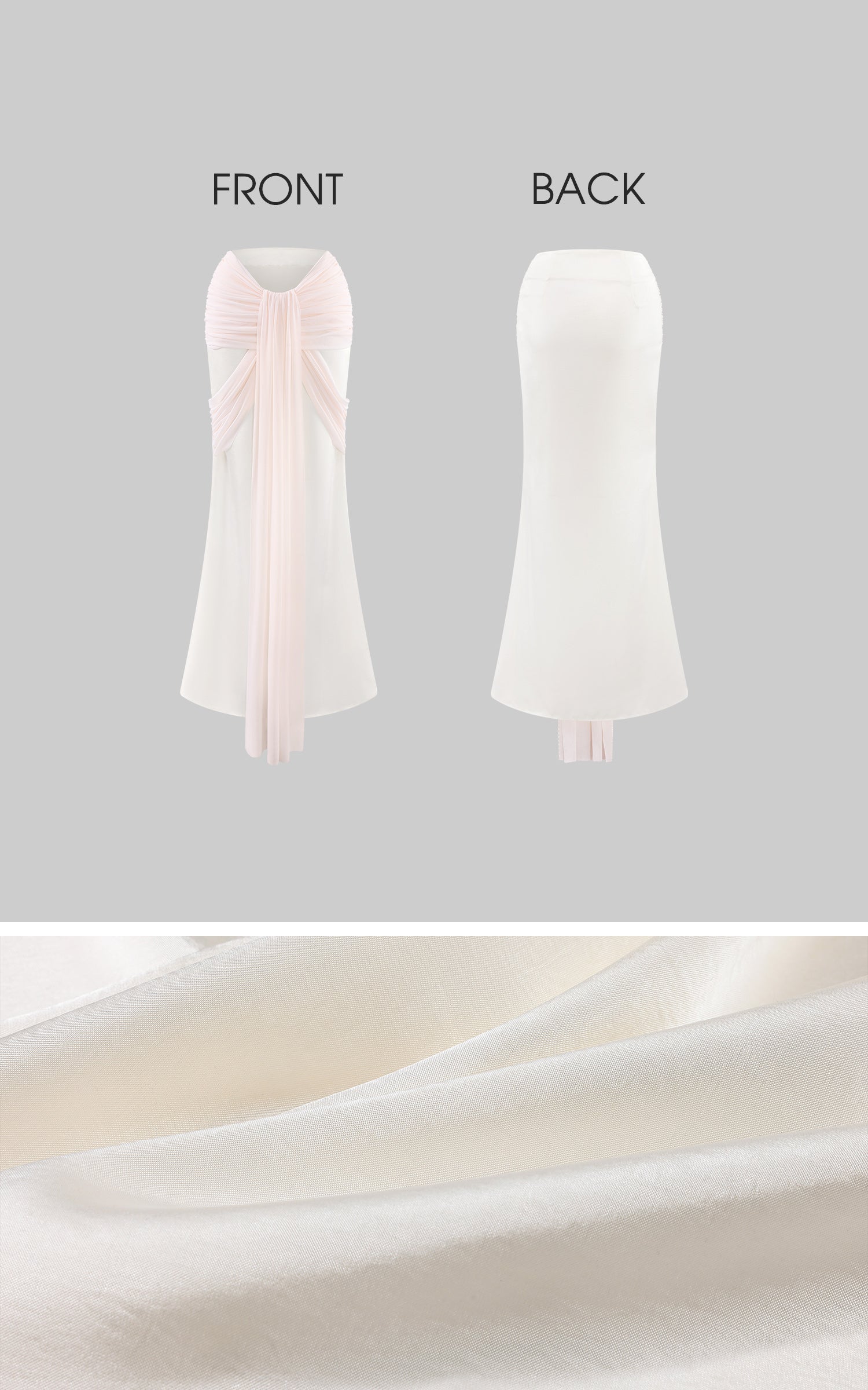 Rase le sol Ruched Halter Top &amp; Draped Maxi Skirt Set