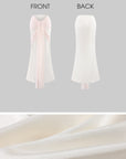 Rase le sol Ruched Halter Top & Draped Maxi Skirt Set