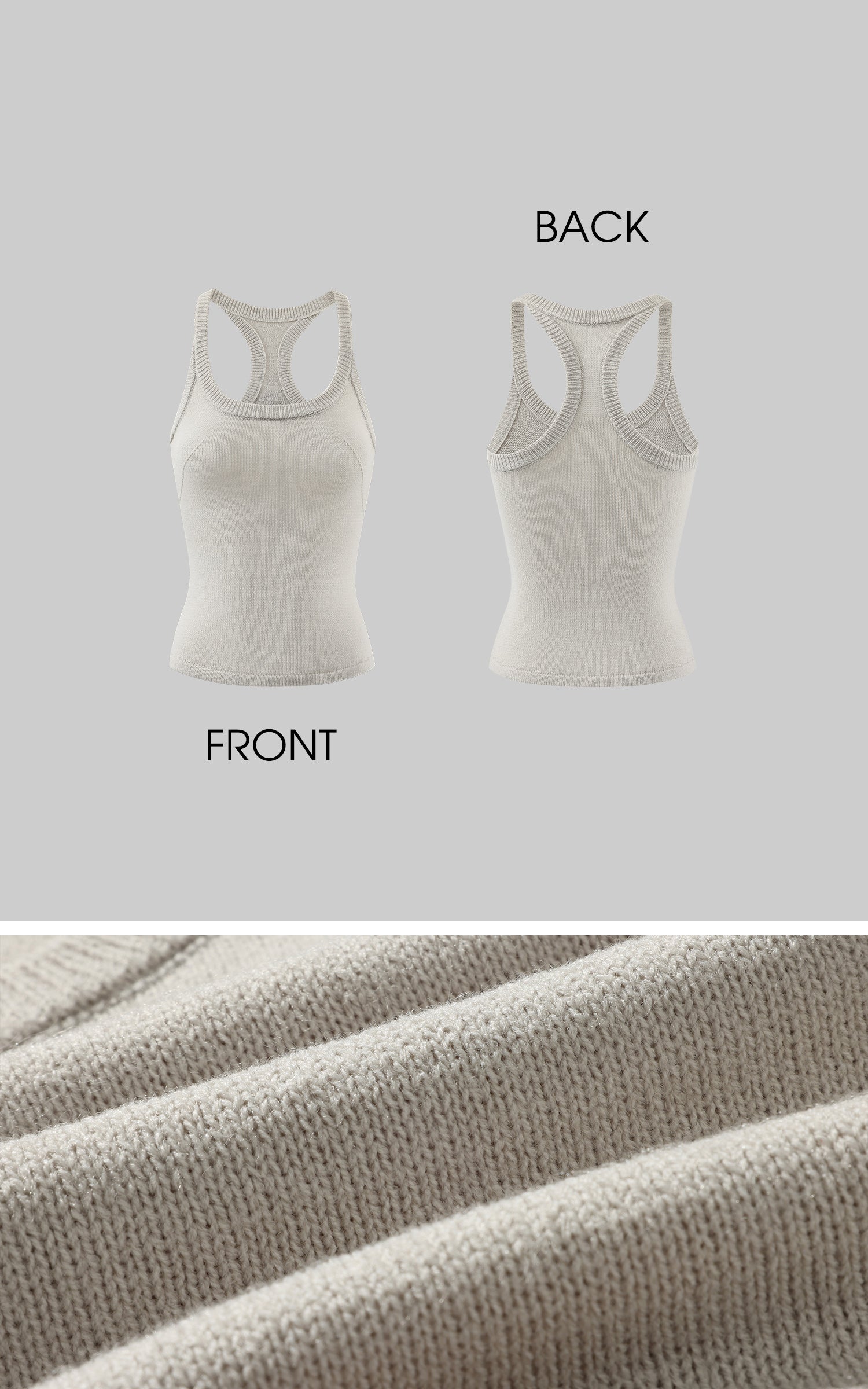 Rase le sol Contoured Knit Tank with Sculpted Racerback