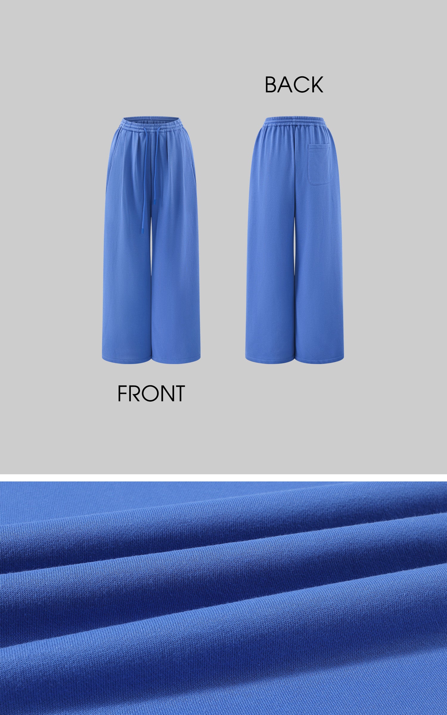 WARDEN EDGE Cobalt Wide-Leg Sweatpants
