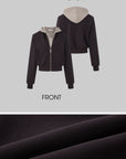 IAMXIAA Layered Hooded Zip-Up Jacket