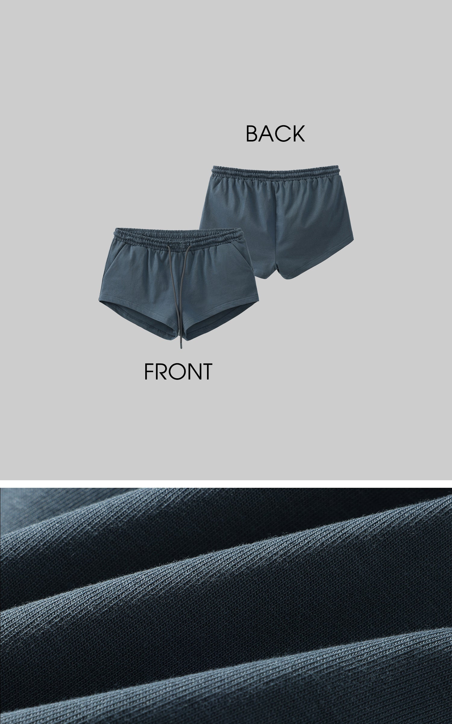 WARDEN EDGE Elastic Waist Curved-Hem Mini Shorts - PINKPARKS