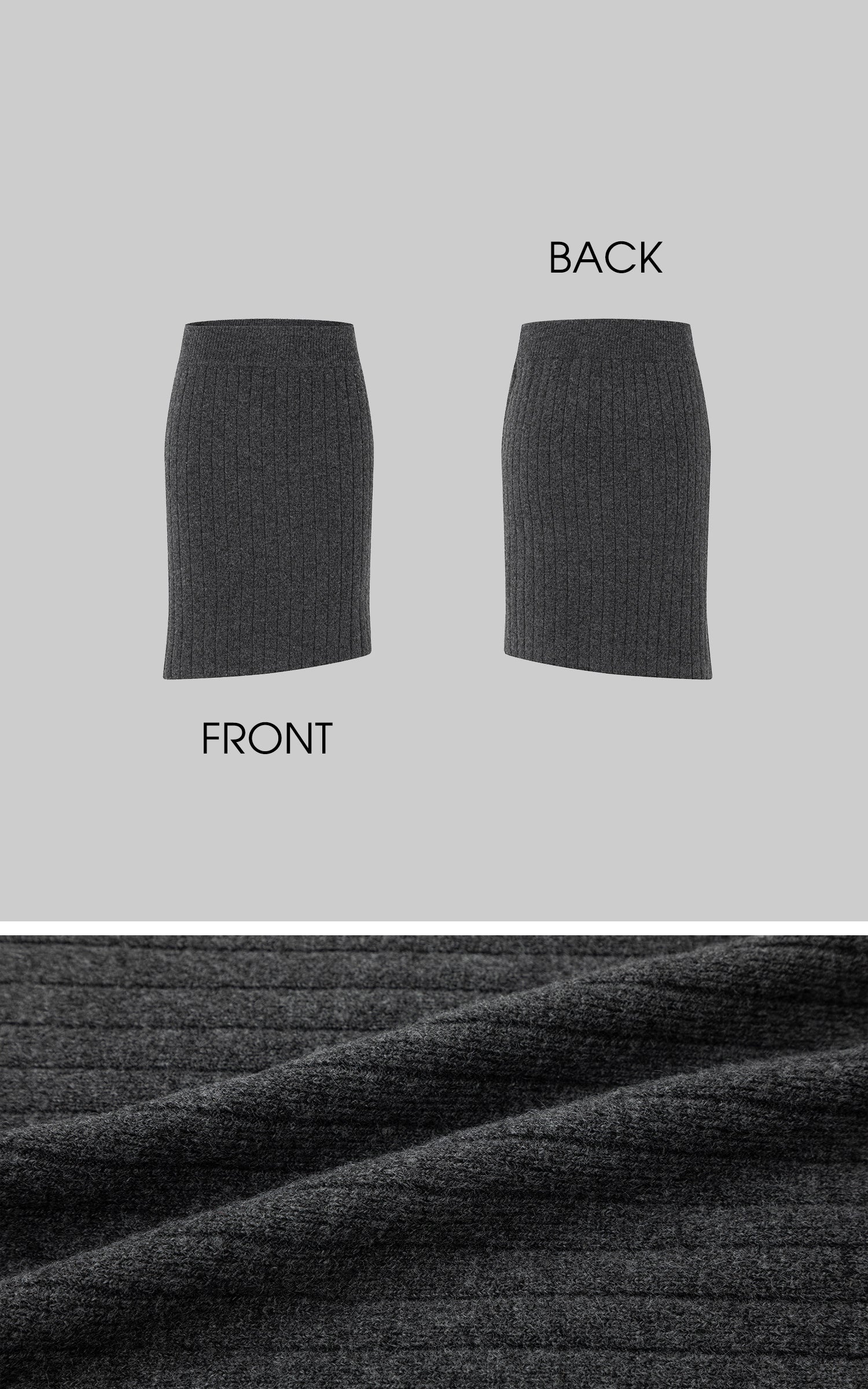 IAMXIAA ケーブルニットセーター &amp; リブスカート2点セット