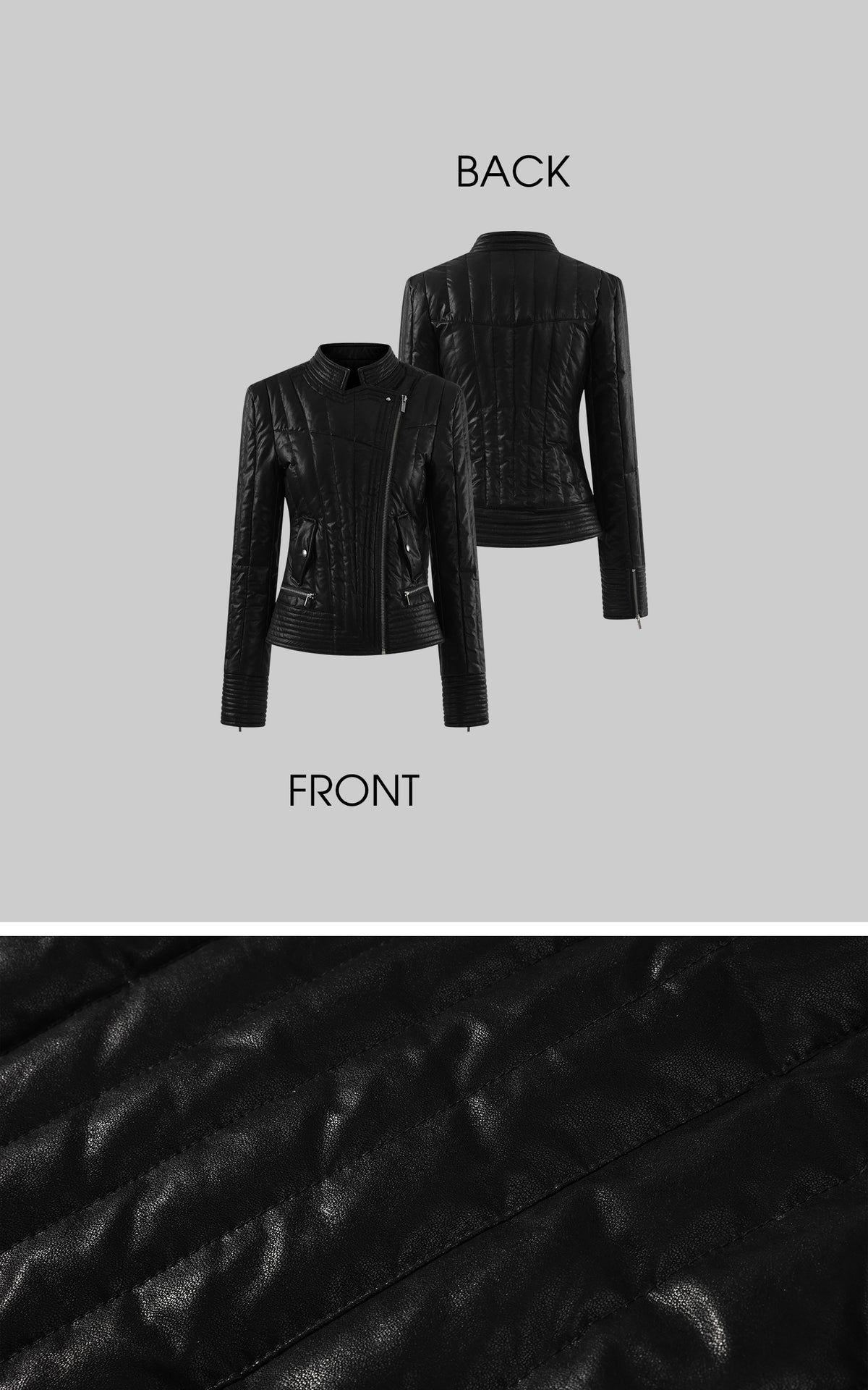 Rase le sol Quilted Asymmetric Down Jacket