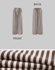 0122stepll Stripe Halter Top & Wide Leg Pants Set