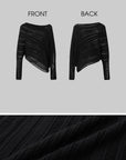 IAMXIAA Asymmetric Off-Shoulder Sheer Knit Top & Maxi Skirt Set