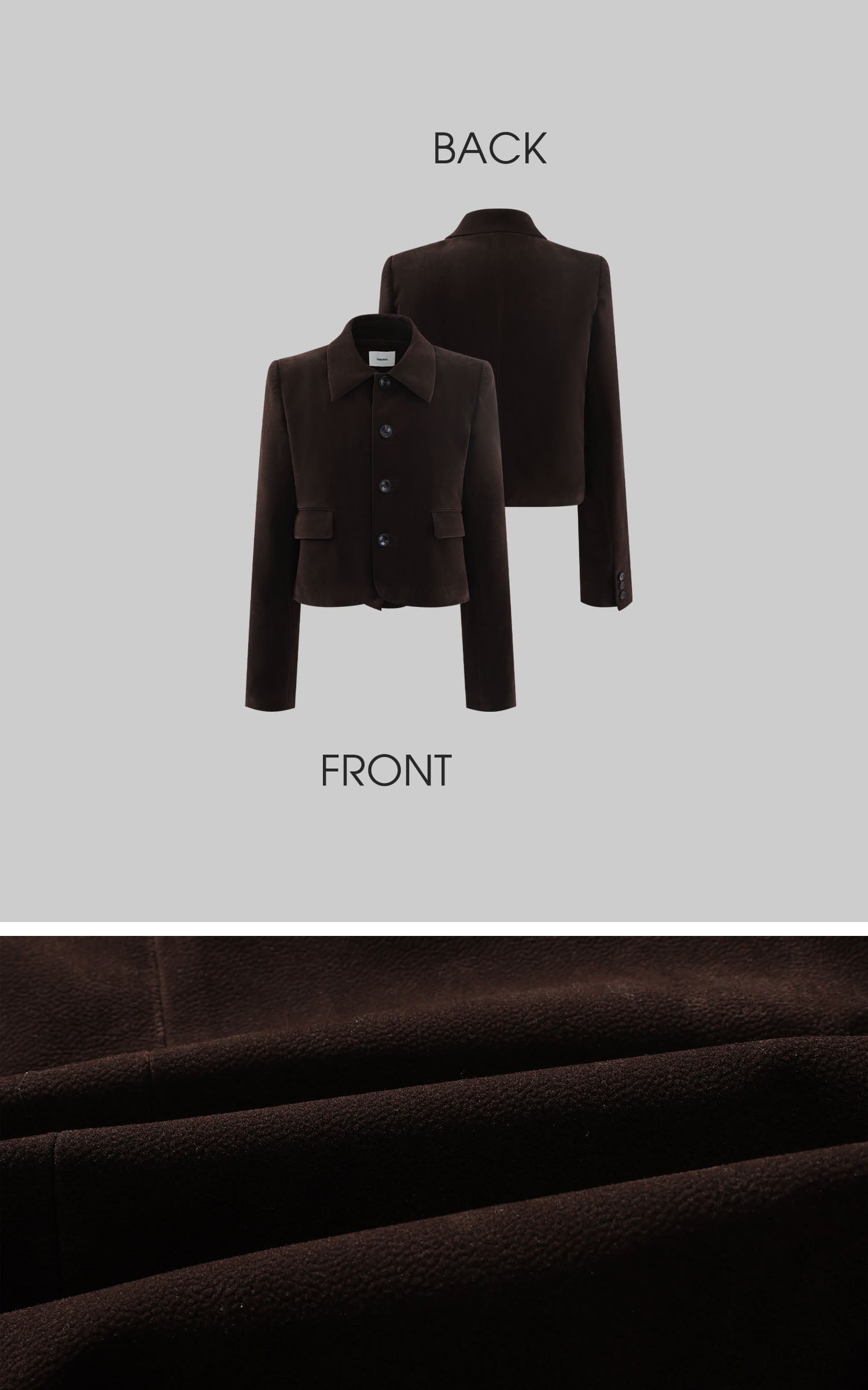 ROVENTE Cropped Single-Breasted Tailored Jacket
