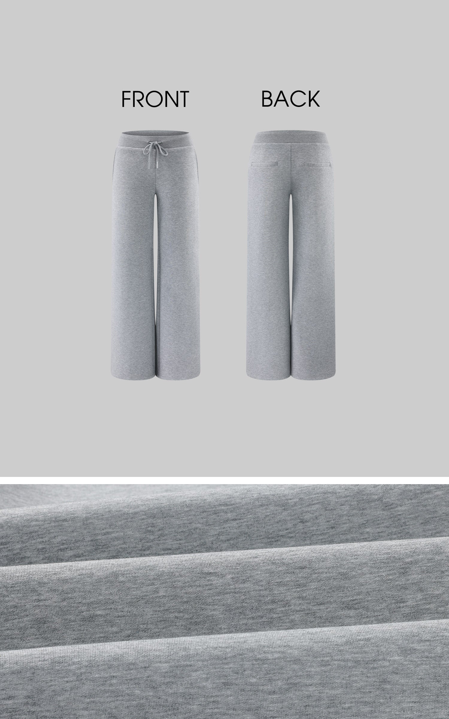 Hydrae Soft Grey Oversized Zip Hoodie &amp; Wide-Leg Drawstring Sweatpants Two-Piece Set
