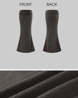 Hydrae Foldover Waist Flared Knit Maxi Skirt