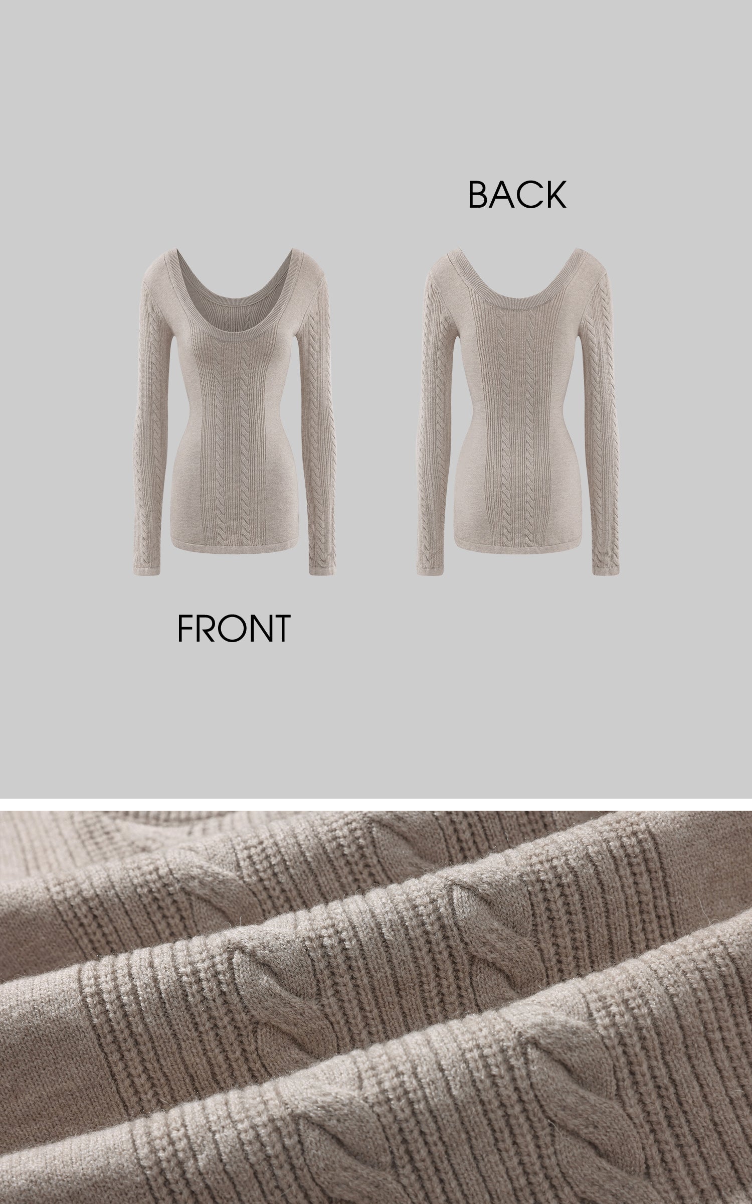 Rase le sol Minimalist Knit Three Piece Set Slim Sweater Shorts and Cami