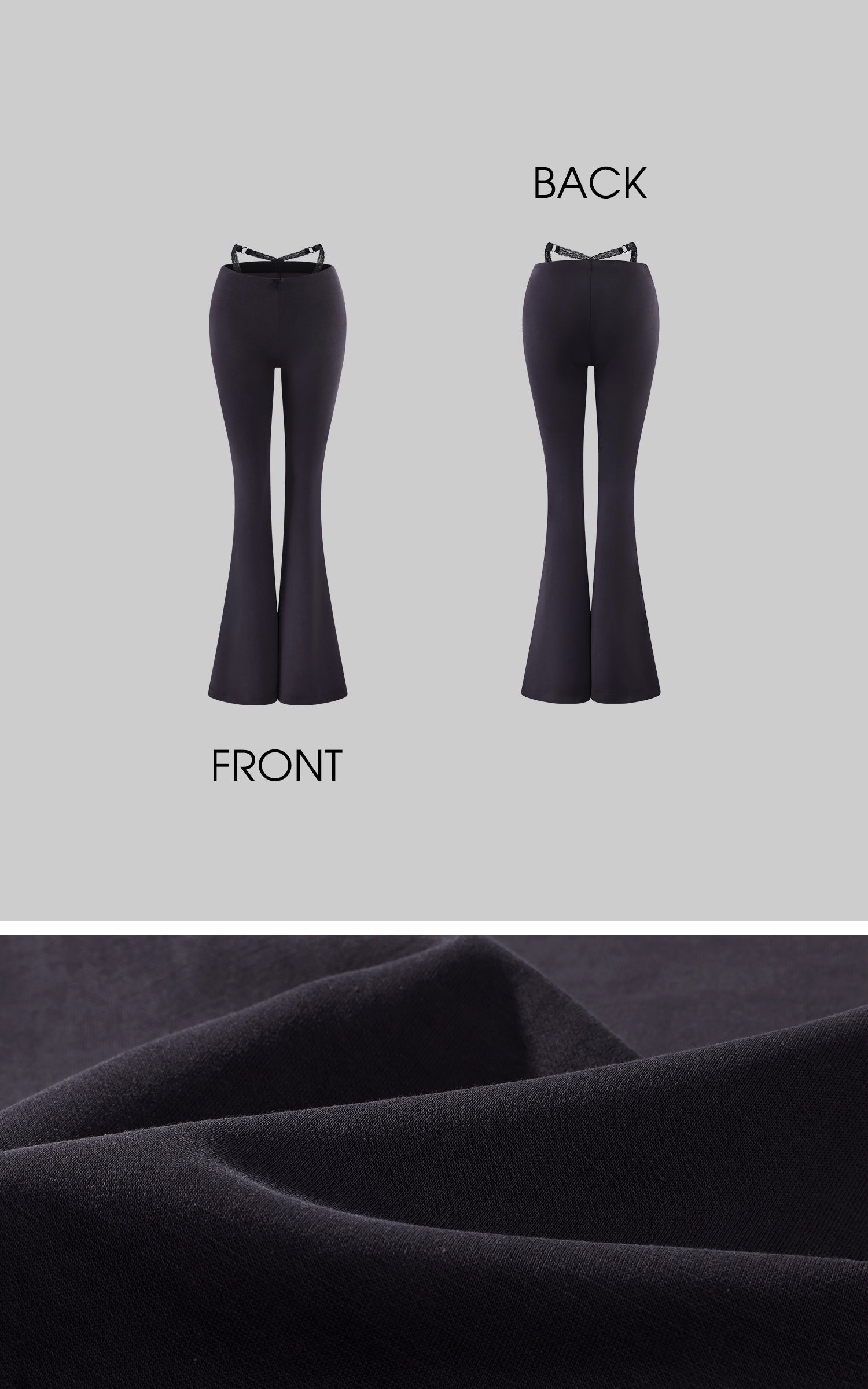 ROVENTE Faux Two-Piece Flared Pants