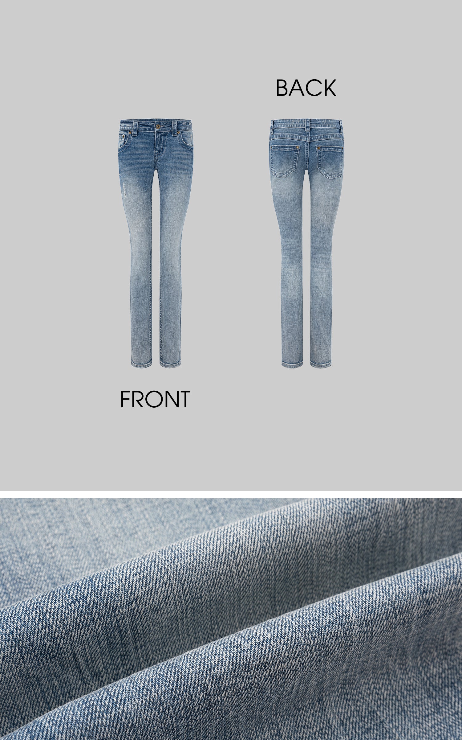 IAMXIAA Low-Rise Washed Skinny Denim Pants