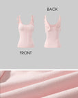 Rase le sol Cross-Stitched Winged Strap Bow Tank Top - PINKPARKS