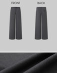 IAMXIAA Low-Rise Tailored Extra Wide-Leg Pants with Minimal Welt Pocket Details