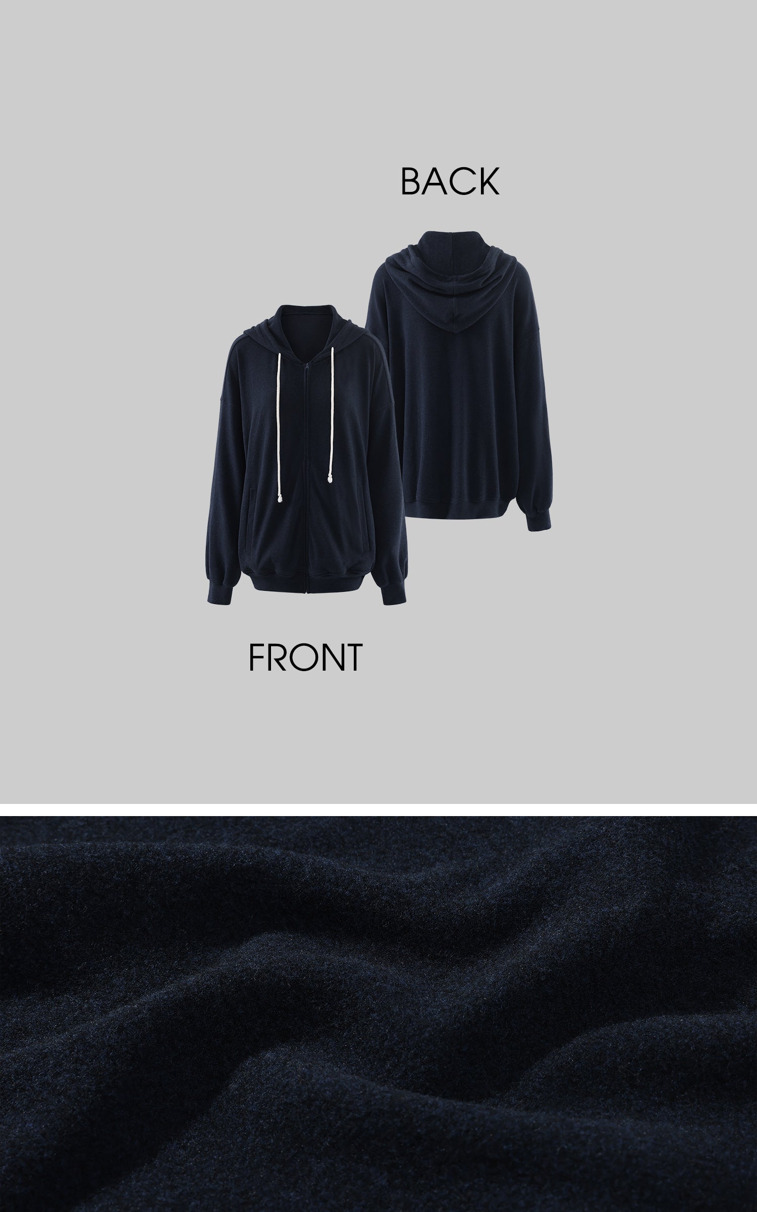 ROVENTE Midnight Soft Zip Hoodie &amp; Lounge Pant Set