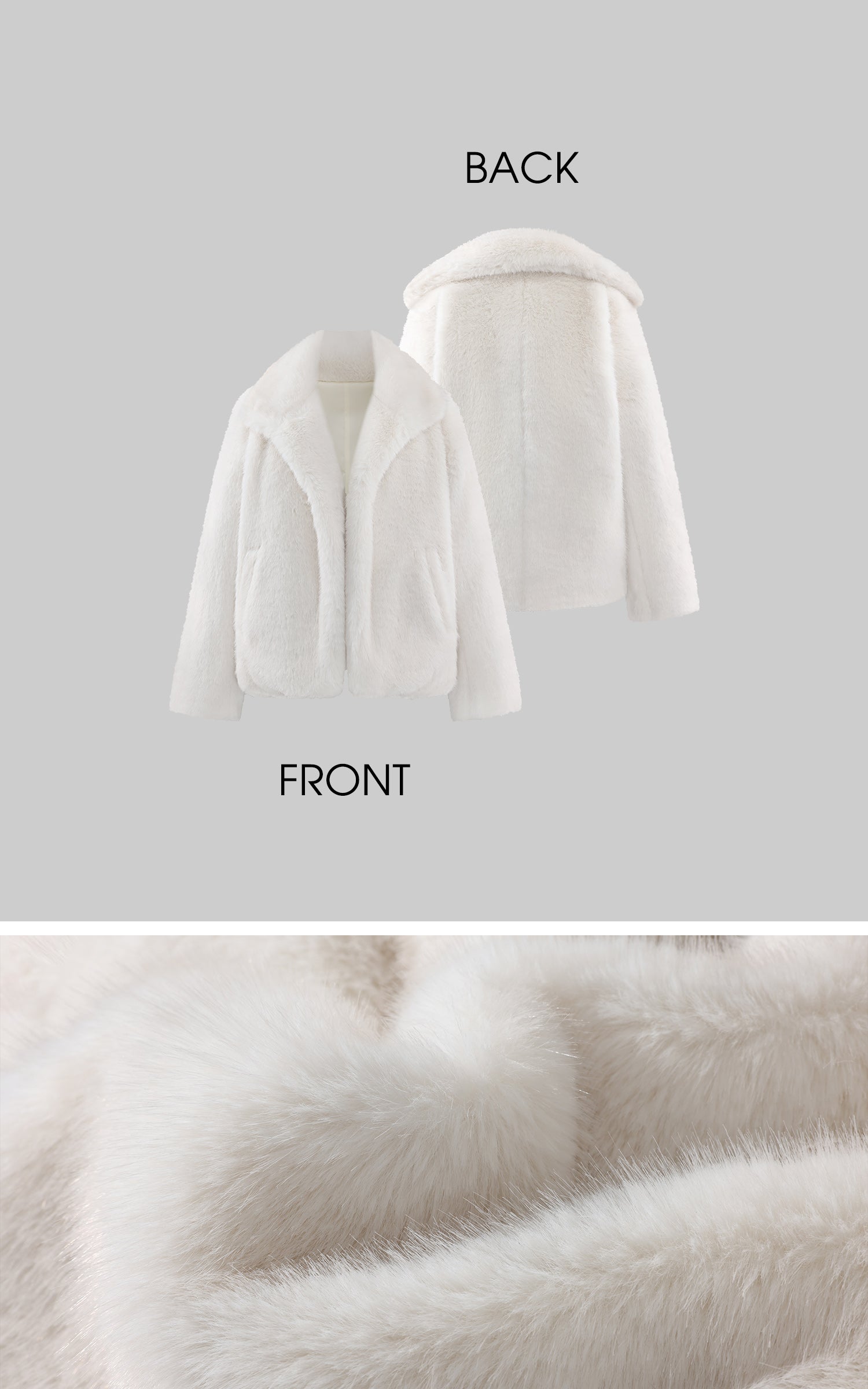 Rase le sol ドロップショルダーと隠しボタン留めのオーバーサイズフェイクファーコート