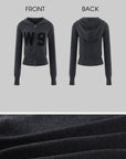 WARDEN EDGE W9 Knit Zip Hoodie & Micro Shorts Set