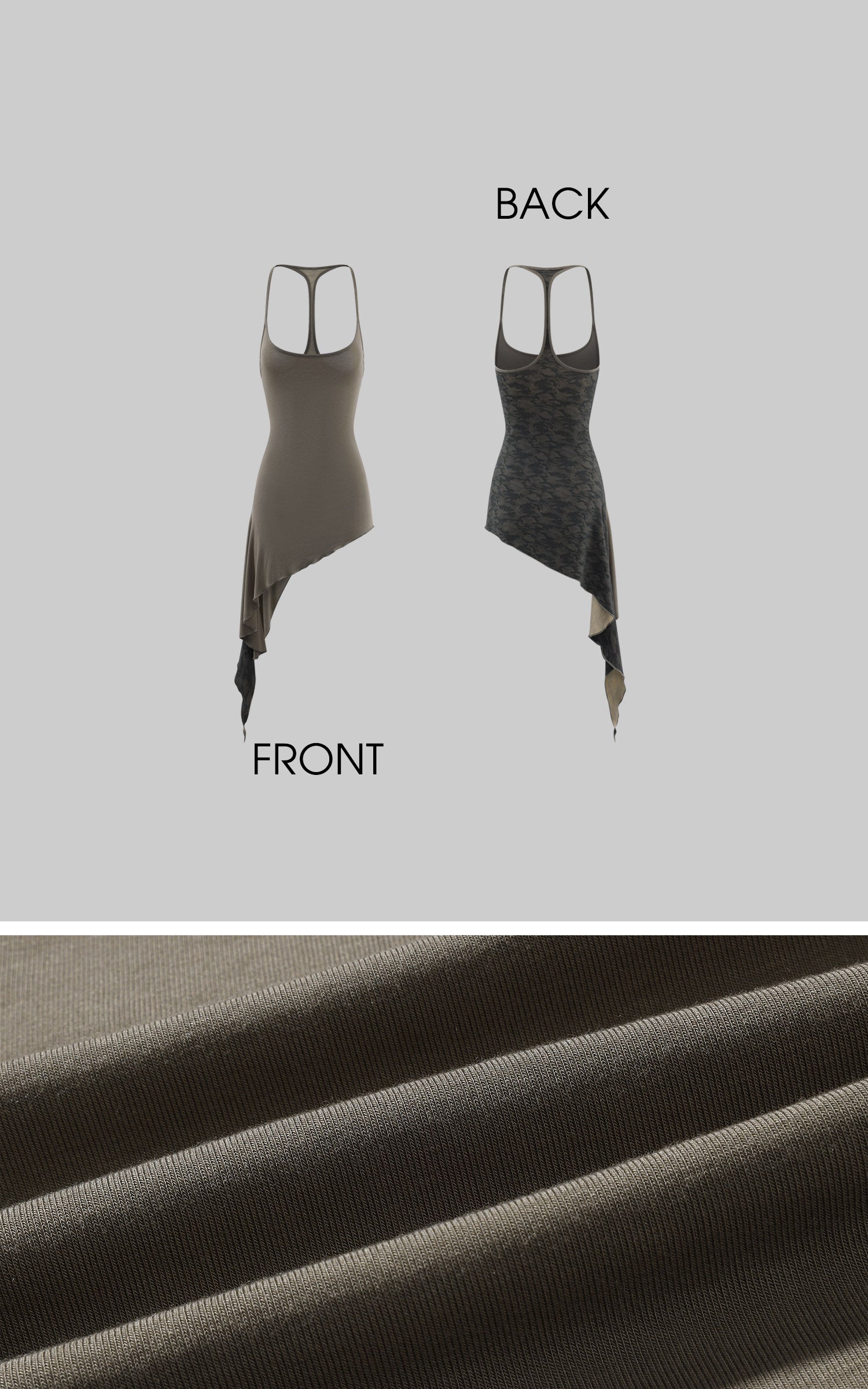 Rase le sol Asymmetric Layered Camisole Top