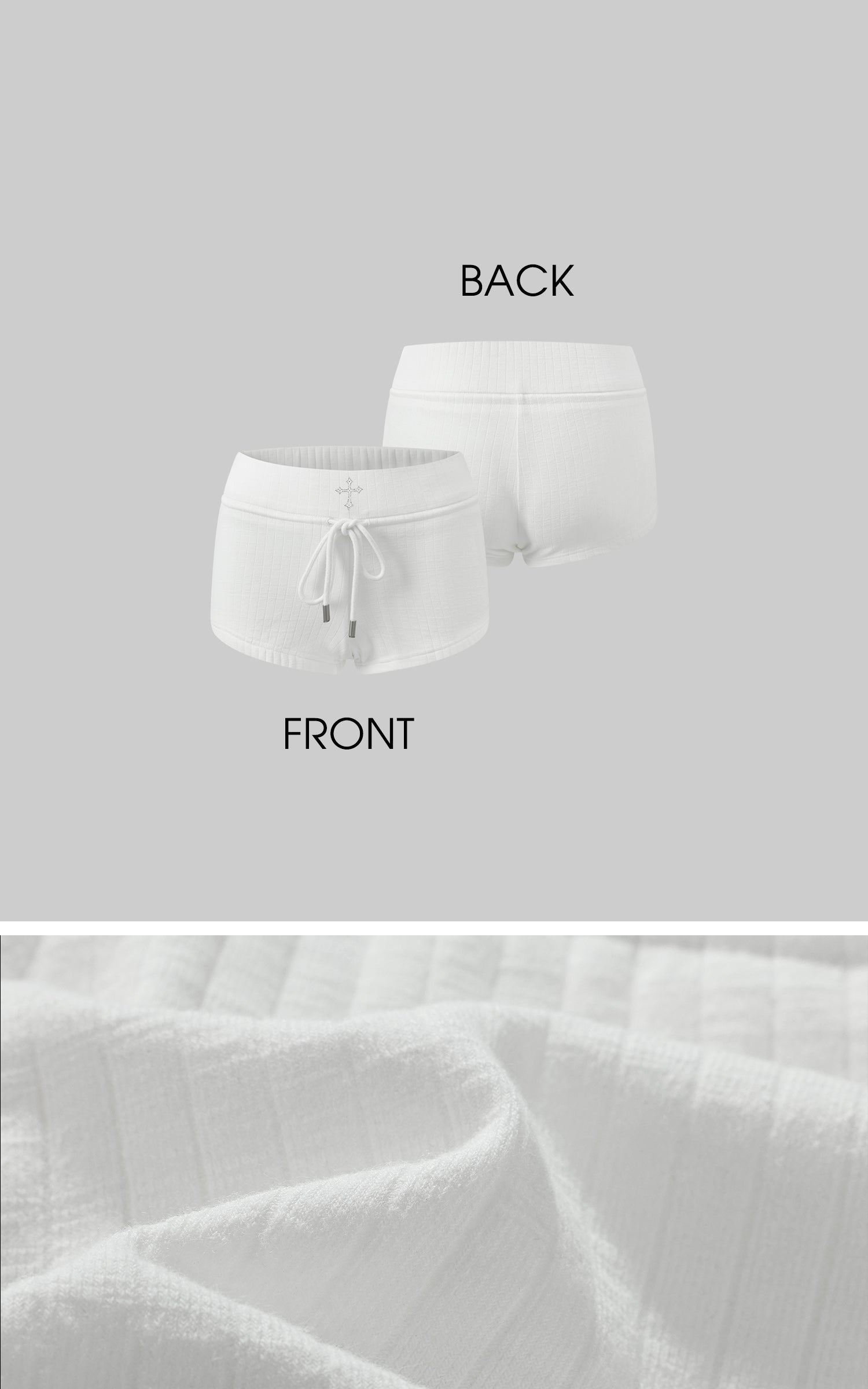 Rase le sol Quilted Texture Stretch Shorts - PINKPARKS