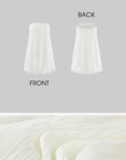 0122stepll Pleated Tube Top & Long Skirt Set