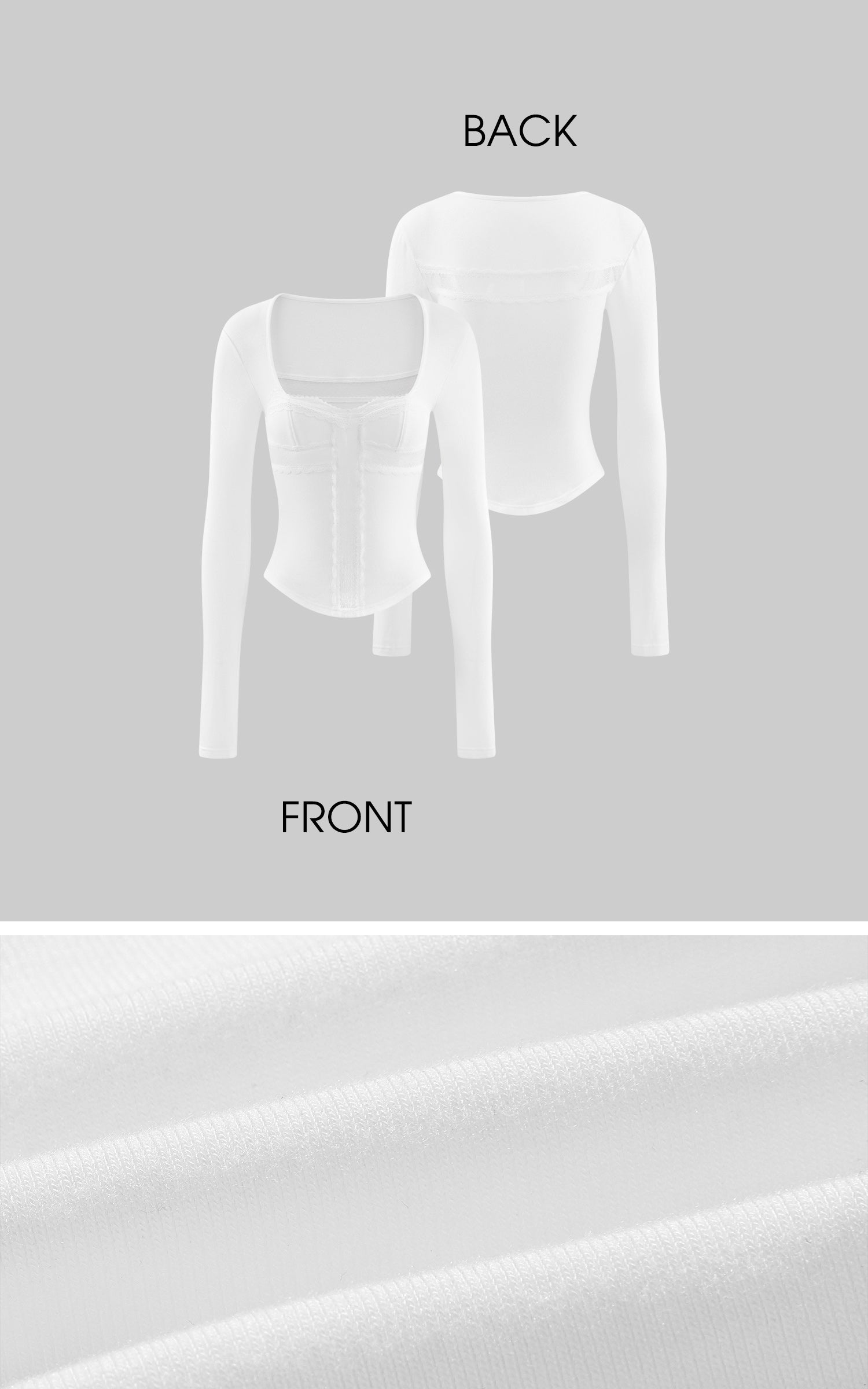 Rase le sol Lace Panel Corset Top