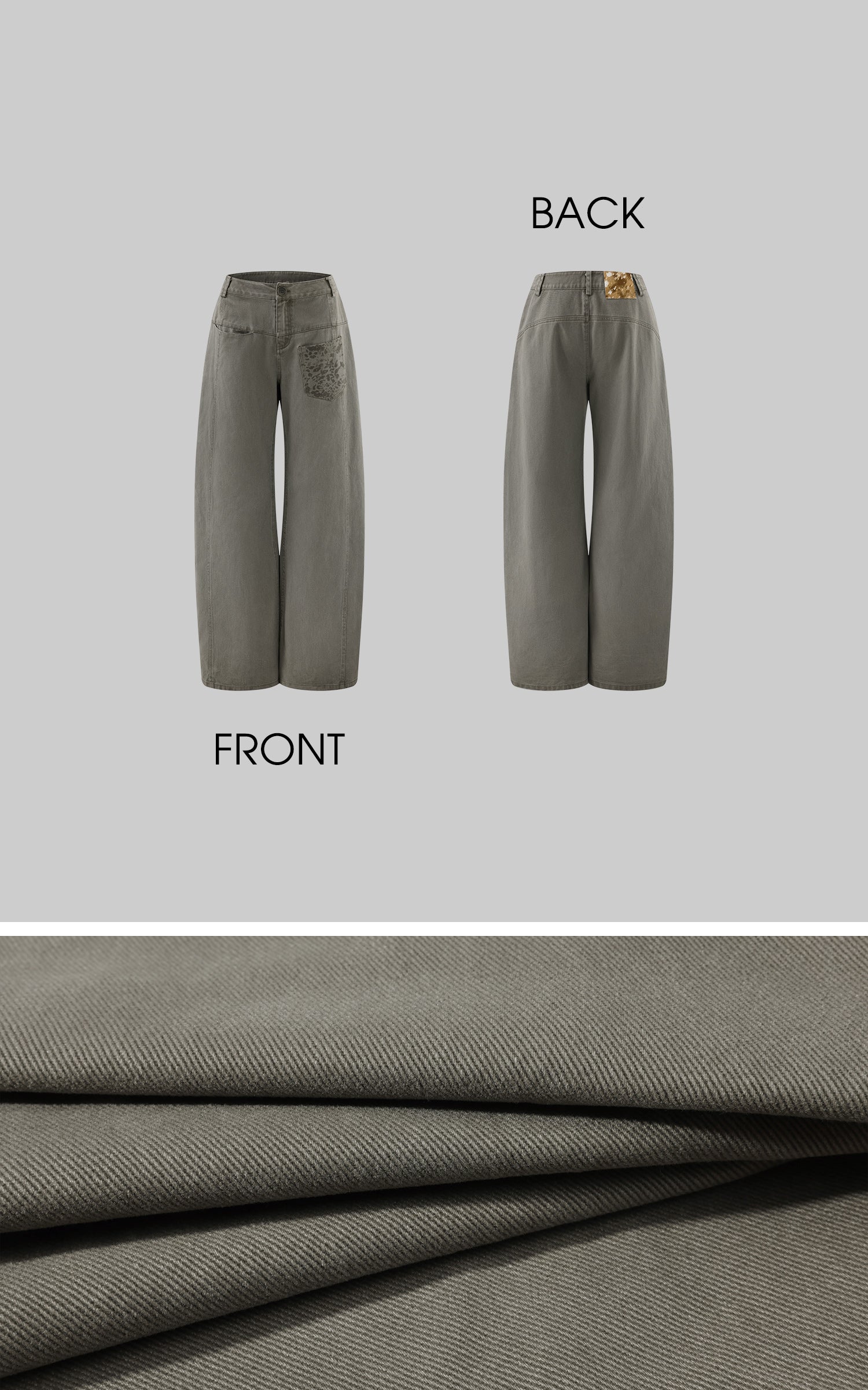 Rase le sol Pantalon large à motif léopard