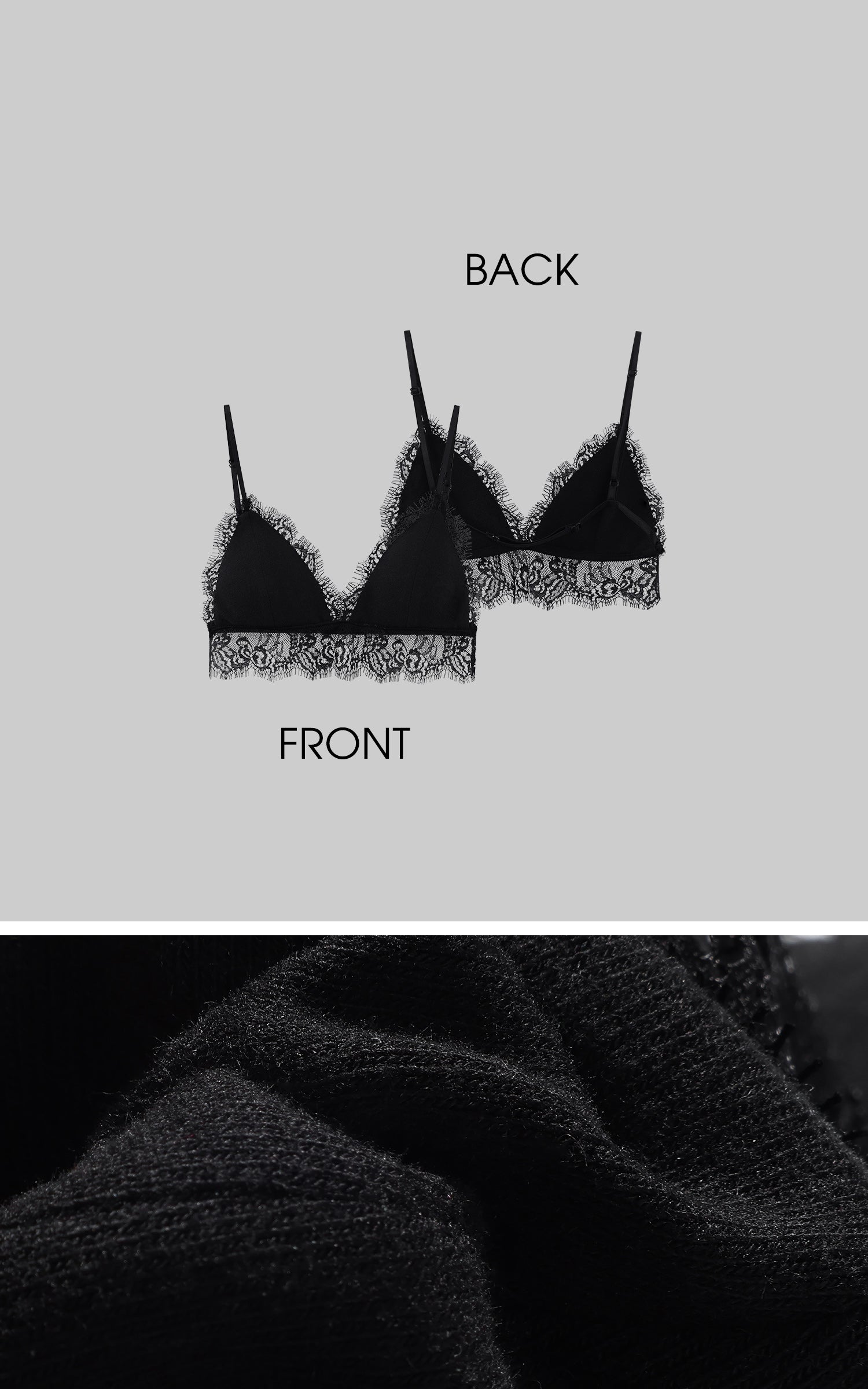 Rase le sol 레이스 트리밍 브라렛이 포함된 맞춤형 블레이저 세트